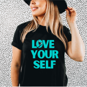 Black short sleeve tshirt - Love Your Self